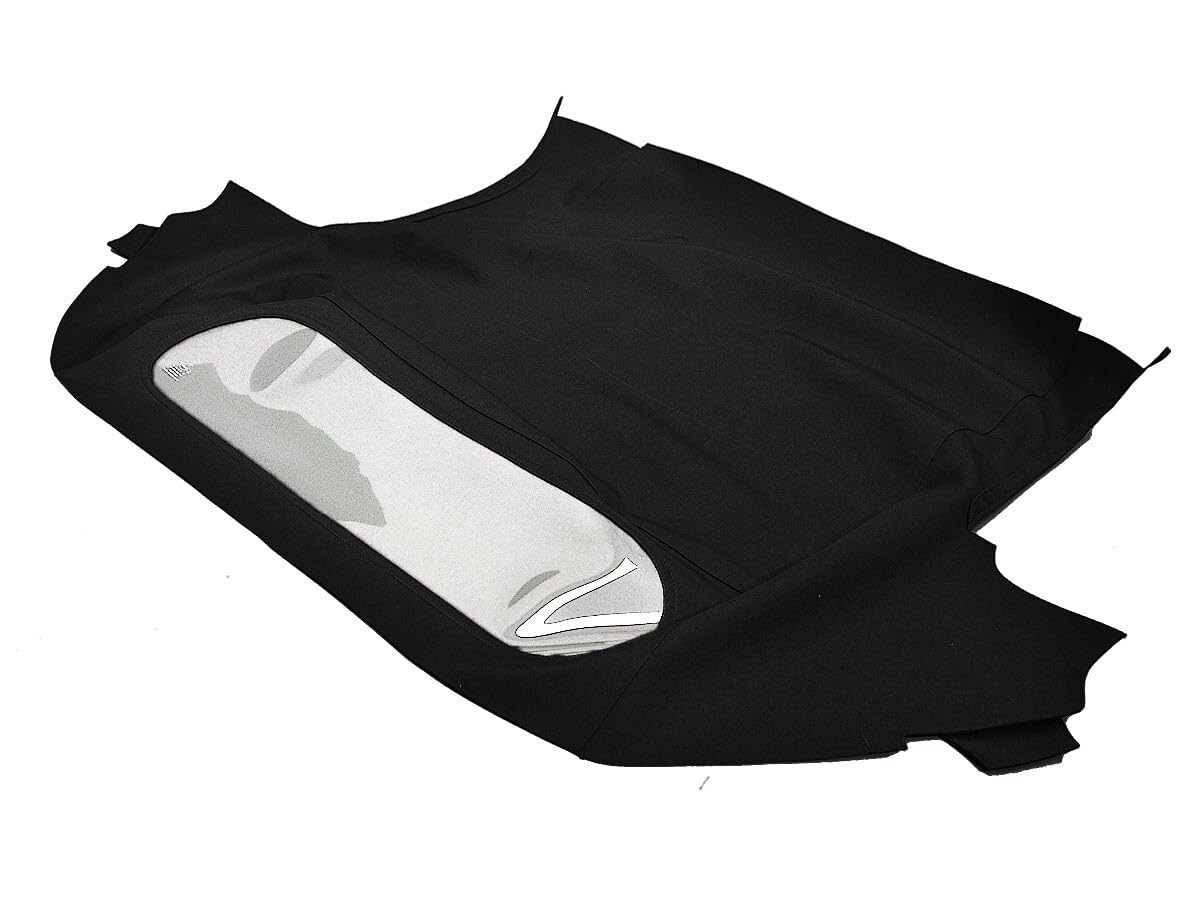 Fits 1961-1971 Jaguar XKE Soft Top Vinyl Black PlWindow