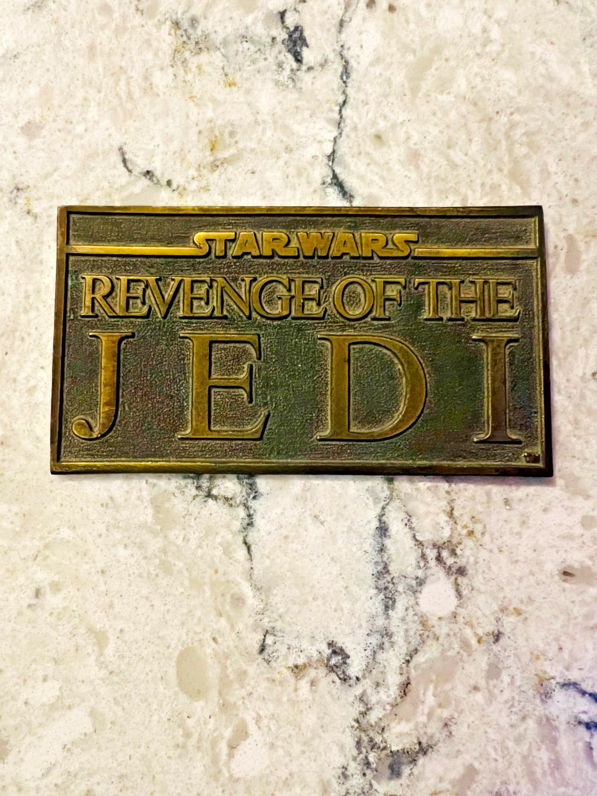 Star Wars Vintage 'Revenge of the Jedi' Brass Paperweight - Cast & Crew Only