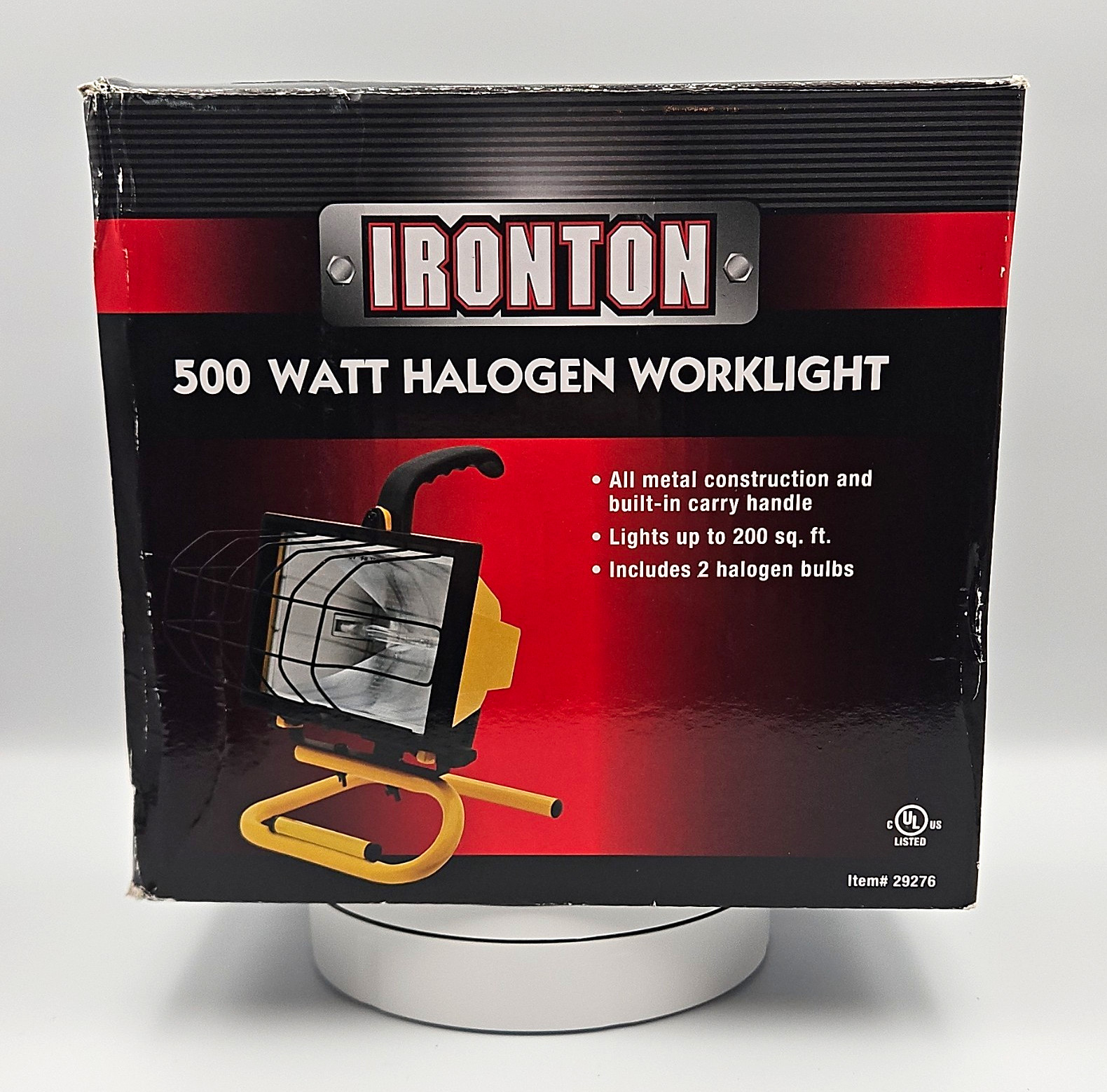 Ironton 500W Halogen Portable Work Light Single Head Jobsite Shop Stand 29276 Ironton 500W Halogen Portable Work Light Single Head Jobsite Shop Stand 29276