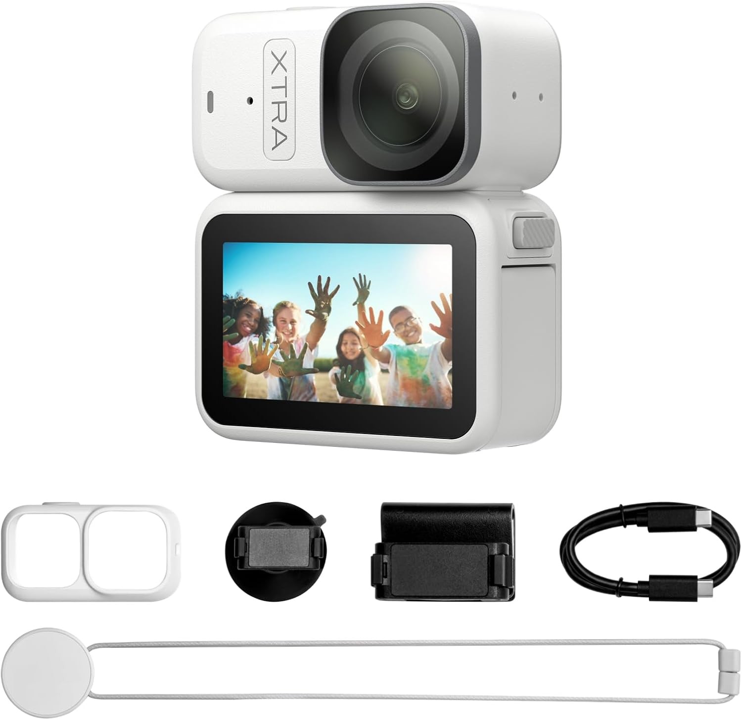 Xtra Atto 4K Action Camera,1/1.3″Sensor,220Min Recording,Vlogging Camera,128GB