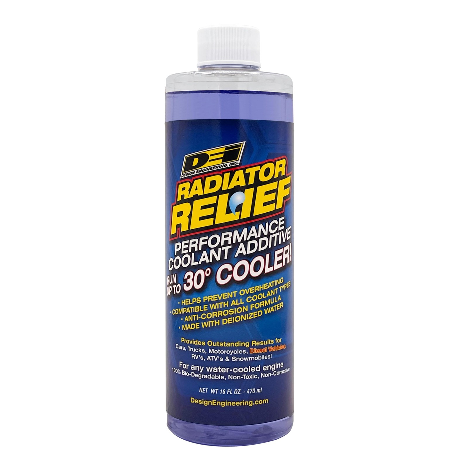 DEI Radiator Relief Coolant Additive Reduces Engine Temps Up 16 oz, 16 ounces 
