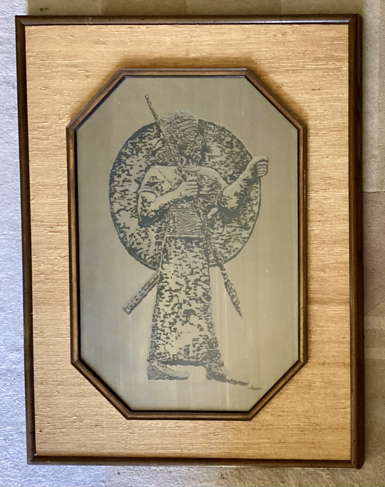 VTG Huge Original Oil Painting on Canvas Of an Ancient King/Warrior Signed Askew