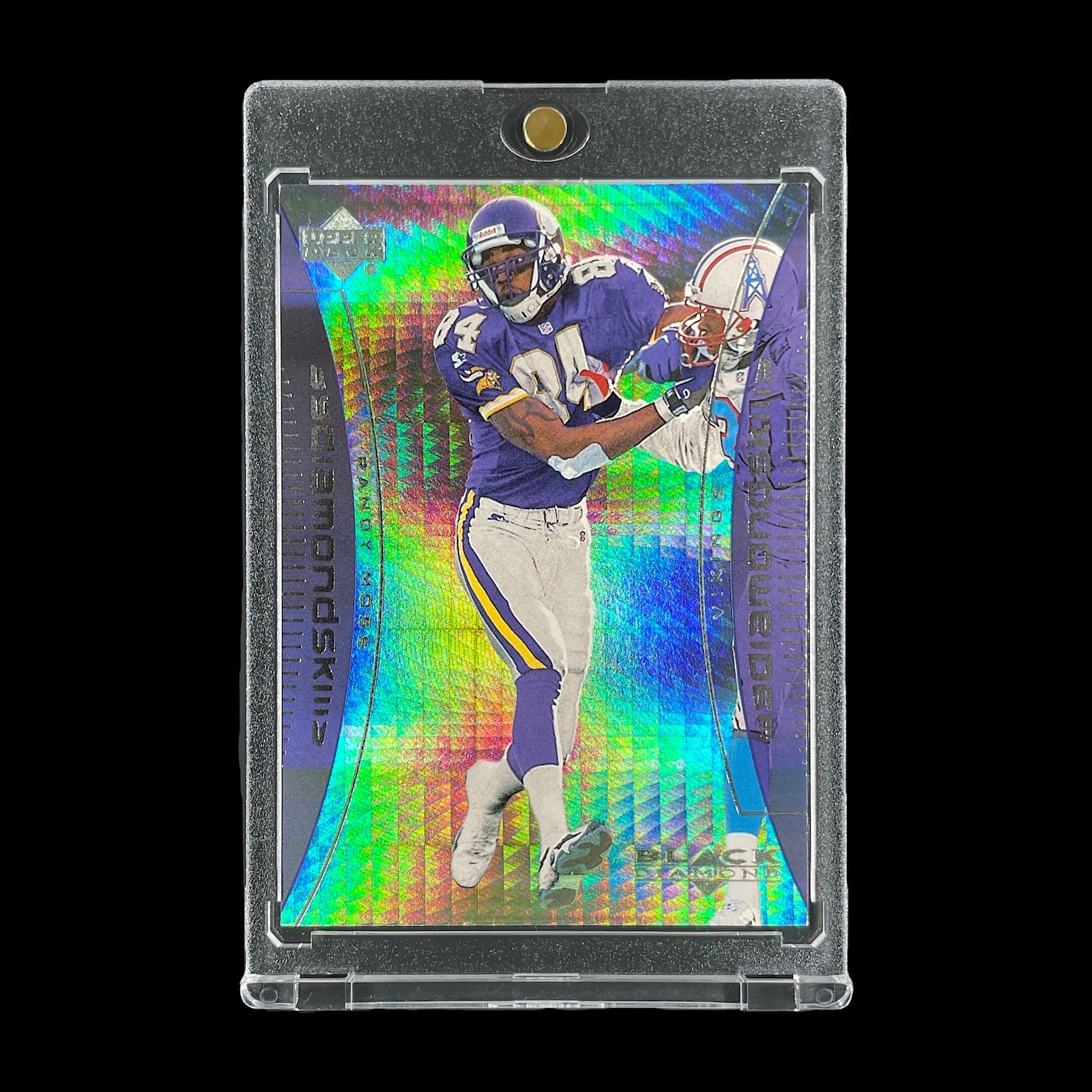 RANDY MOSS HYPER REFRACTOR FOIL CARD 1999 Upper Deck Black Diamond - Vikings
