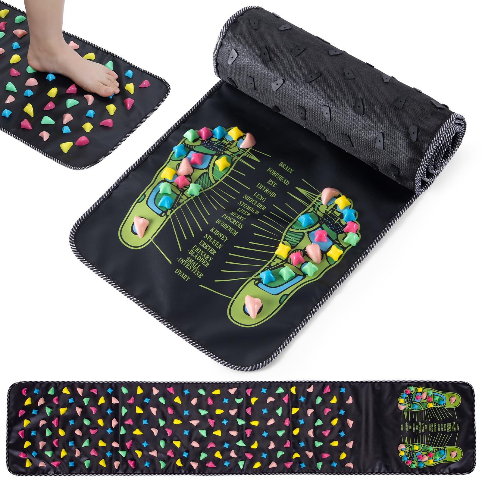 Foot Massage Mat, Reflexology Acupressure Mat Relieve Foot Fatigue