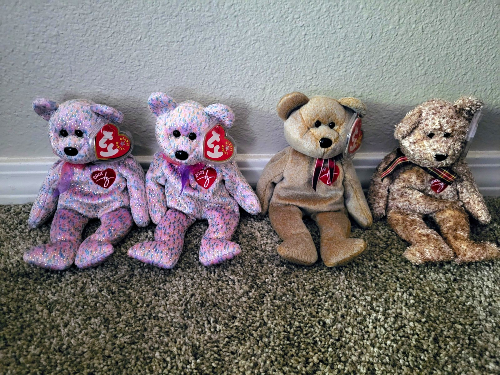 Four Ty Beanie Babies Signature Bears MINT Condition Four Ty Beanie Babies Signature Bears MINT Condition