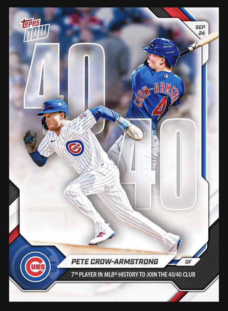 Pete Crow-Armstrong 40/40 MLB History Topps Now *Presale* LOWEST PRICE ON EBAY