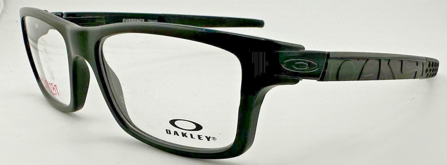 Oakley Currency Lightweight Eyeglasses Frames OX8026-0154 Satin Black 54-17-133