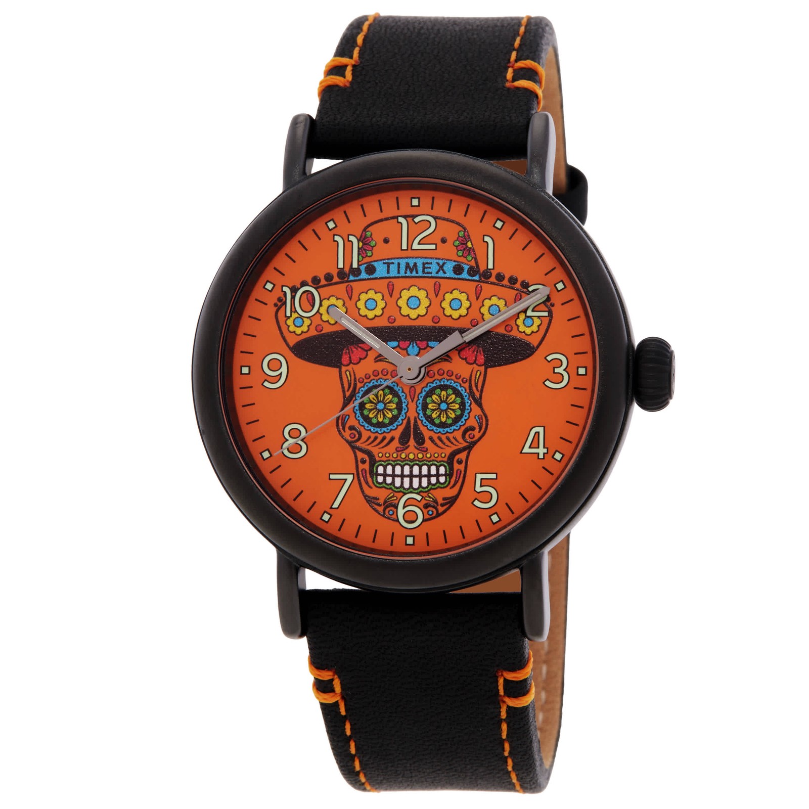 Timex Standard Dia De Los Muerto Quartz Orange Dial Men\'s Watch TW2V67700VQ