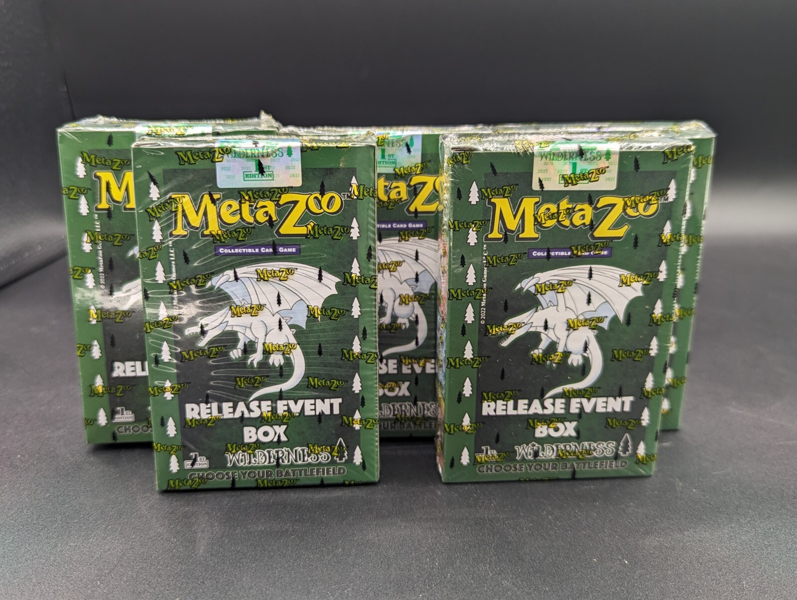5x Sealed WILDERNESS 1ST EDITION Release Event Deck Box = 15 Packs METAZOO Cards