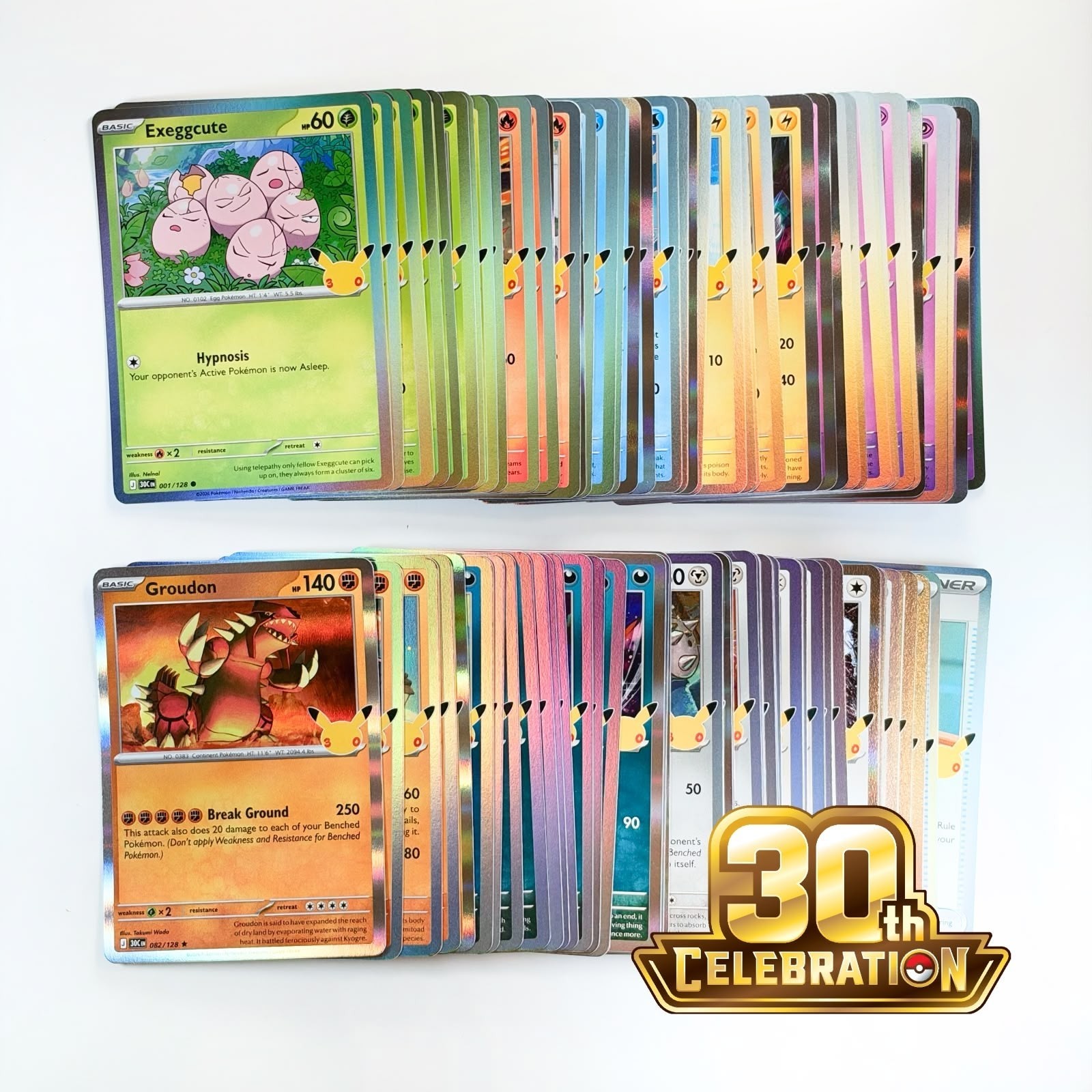Pokémon 30th Celebration (30C) : Complete Base Set - No Pikachus & EXs