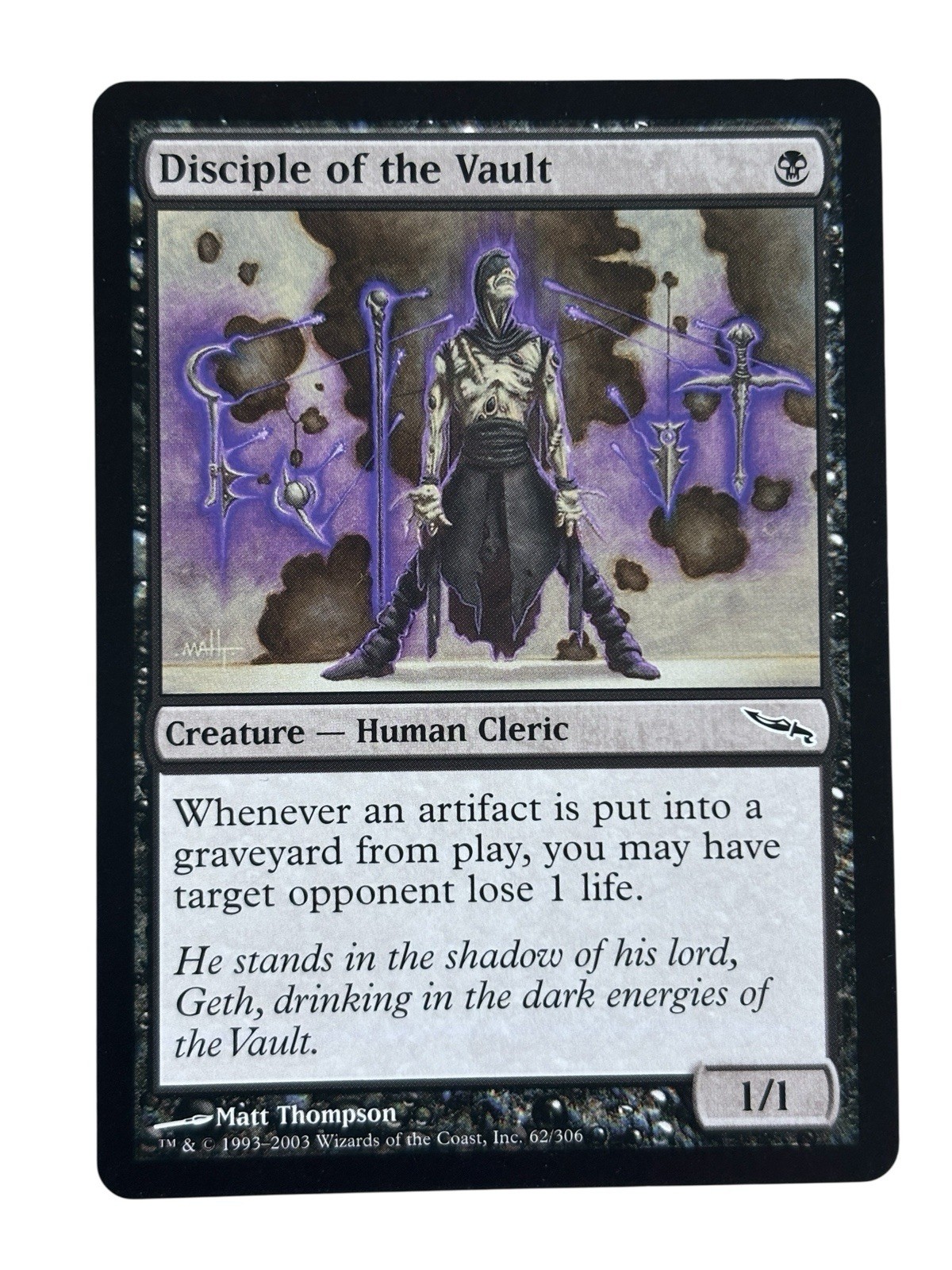Disciple of the Vault 1x MtG Mirrodin MRD LP Light Play Magic The Gathering