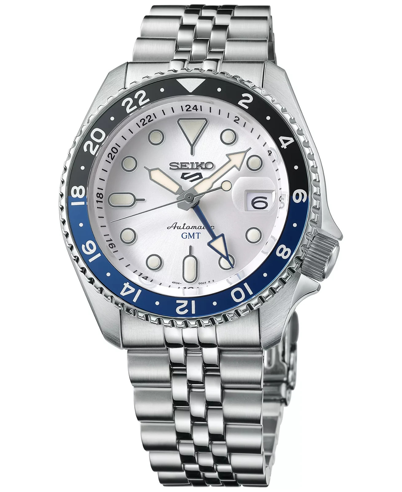 Seiko 5 Sports SSK033 GMT Automatic Men\'s White Dial Stainless Steel Watch Seiko 5 Sports SSK033 GMT Automatic Men\'s White Dial Stainless Steel Watch