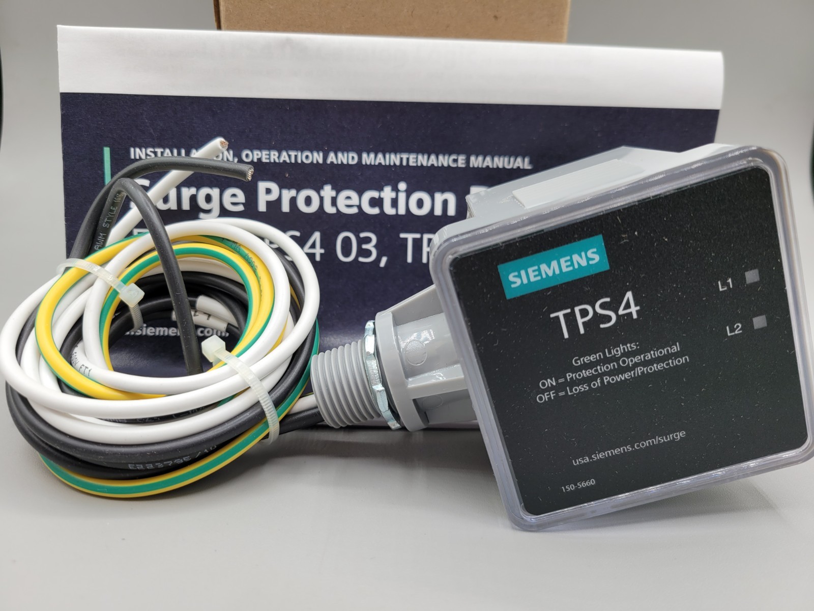 Siemens TPS4 SPD Surge Protection Devices TPS4A03050N 120/240V 50kA 100-2824 Siemens TPS4 SPD Surge Protection Devices TPS4A03050N 120/240V 50kA 100-2824