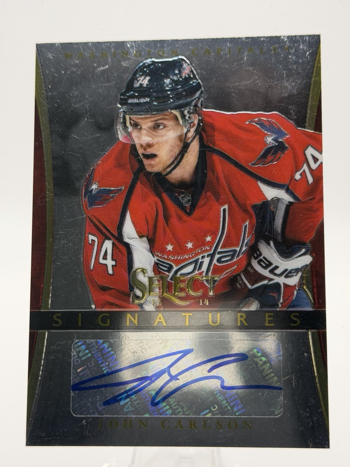 2013-14 Panini Select John Carlson Signatures Auto #SI-JC Capitals 2013-14 Panini Select John Carlson Signatures Auto #SI-JC Capitals