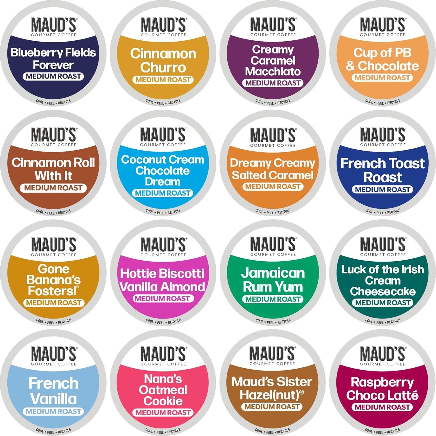 Maud's Super Flavored Coffee Pods Variety Pack 80 ct 16 M Roast Assorted Flavors