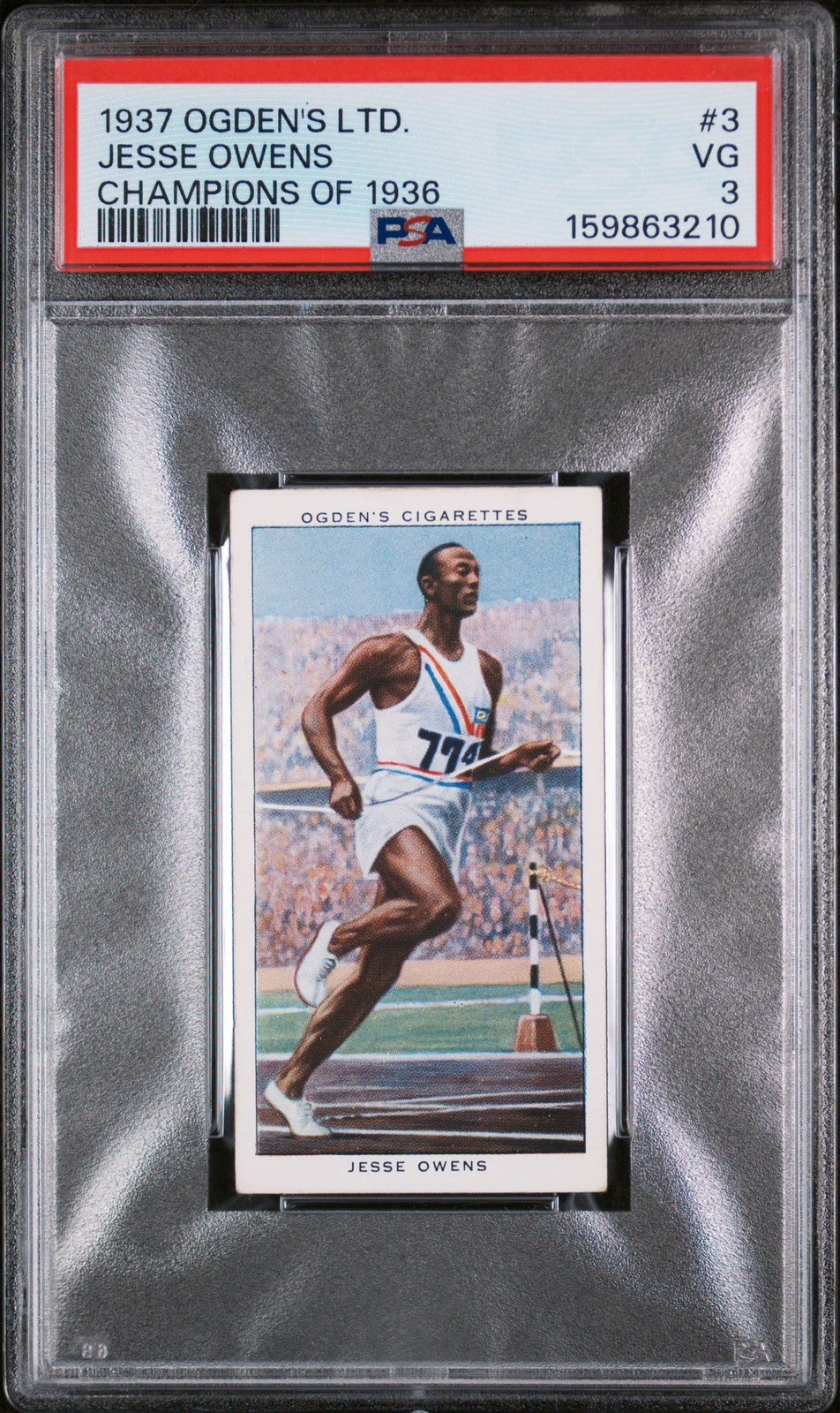Jesse Owens 1937 Ogden's LTD. Champions of 1936 #3 PSA 3 Jesse Owens 1937 Ogden's LTD. Champions of 1936 #3 PSA 3