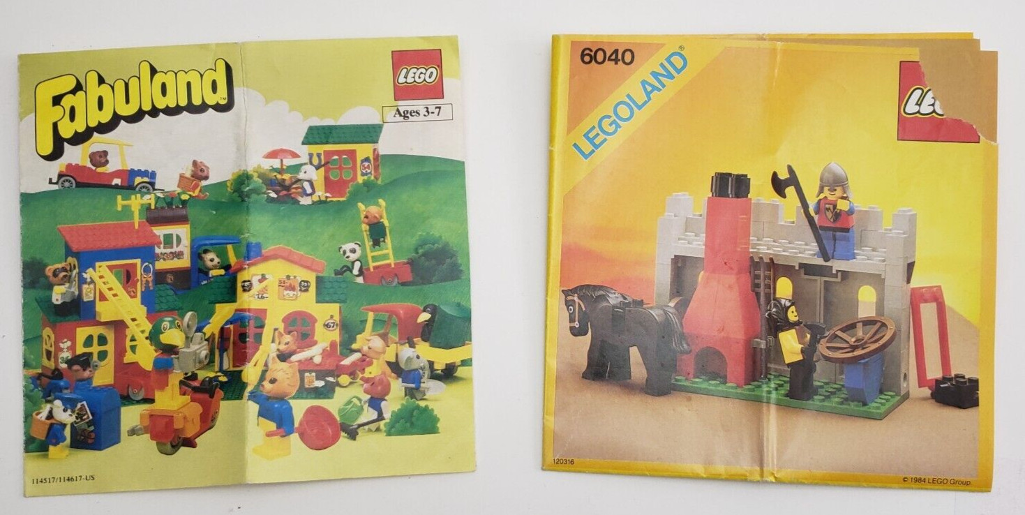 Vintage 1980\'s Fabuland Legoland Illustrated Story Booklet & Instruction Booklet