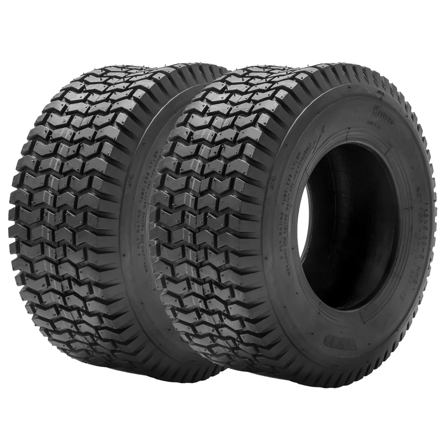 2X 15x6.00-6 Lawn Mower Tires 15x6x6 Turf Tire 15x6-6nhs 4PR Tubeless Heavy Duty