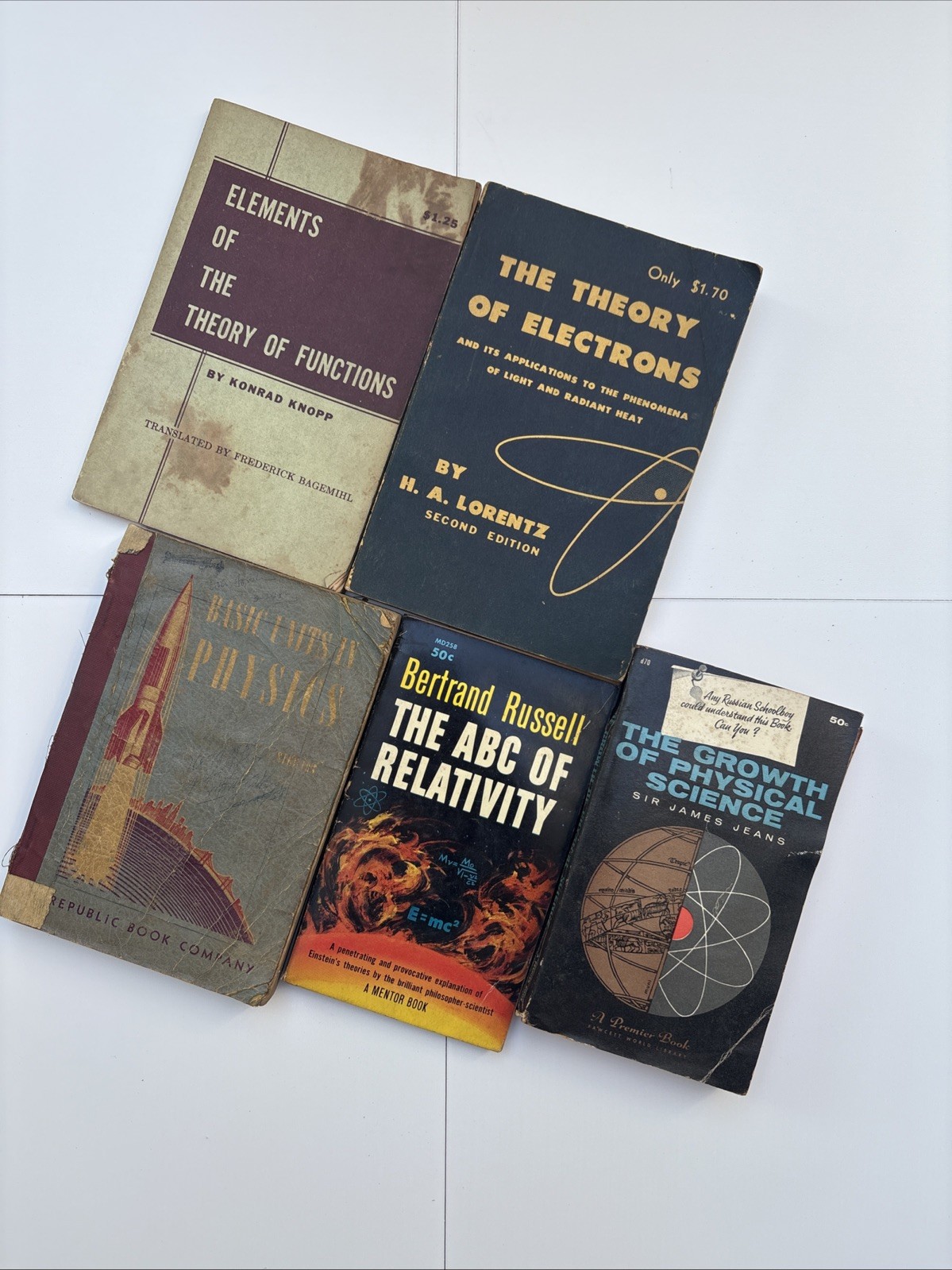 Vintage Theory Of Electrons Relativity Science Physics Textbook Lot 5pc Books Vintage Theory Of Electrons Relativity Science Physics Textbook Lot 5pc Books