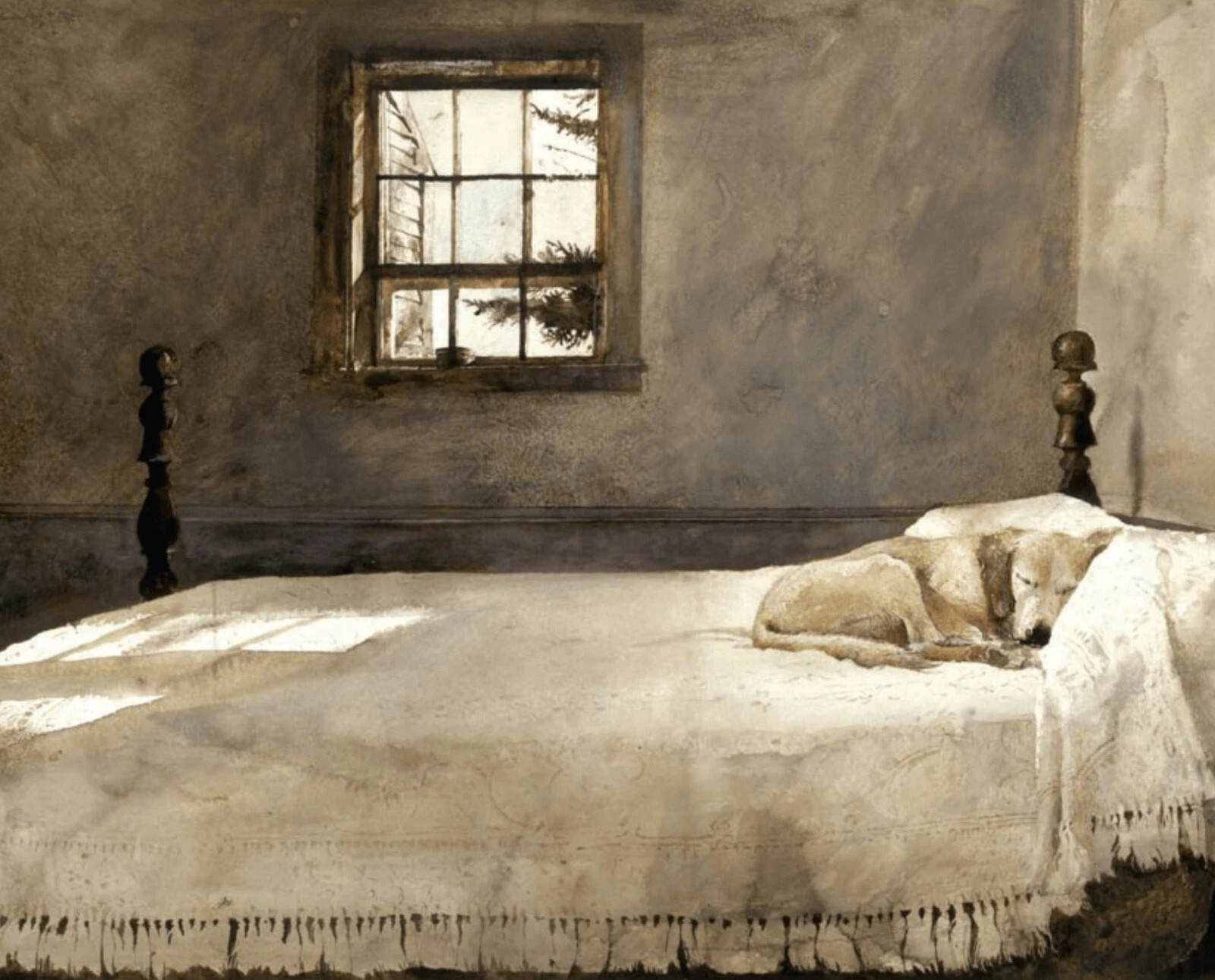 Master Bedroom by Andrew Wyeth vintage Art print antique painting