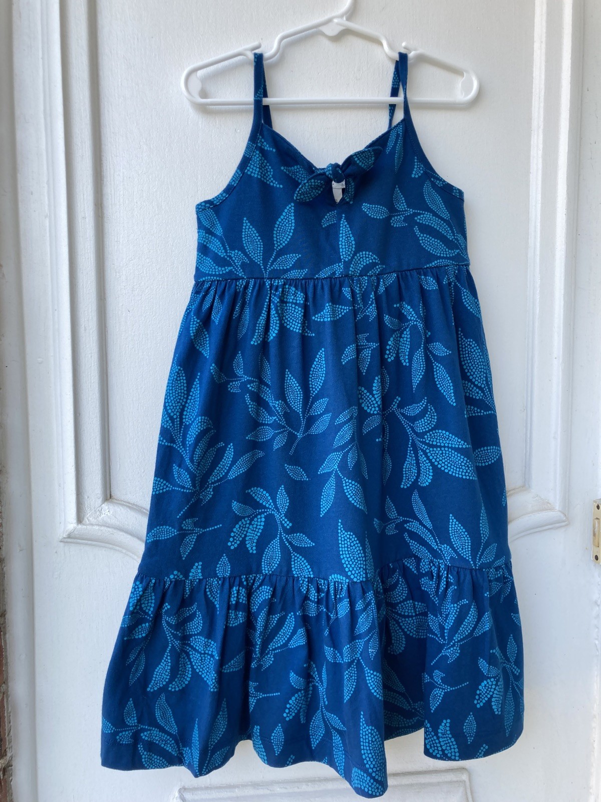 NWT CREWCUTS Girls\' Summer Sundress - Blue - Vine Pattern 100% cCotton Size 5 NWT CREWCUTS Girls\' Summer Sundress - Blue - Vine Pattern 100% cCotton Size 5