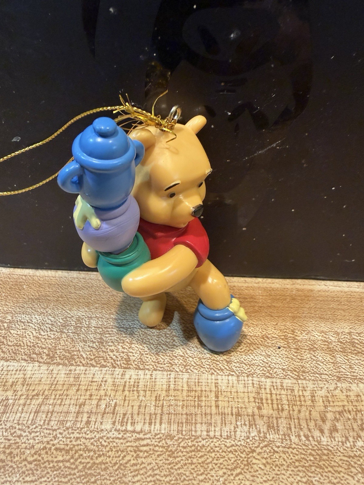 Disney Winnie the Pooh Christmas Ornament Carrying Honey Pots Vintage Style