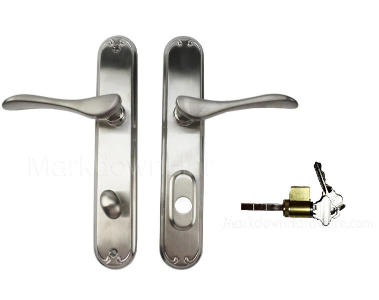 Pella Active Right Hand Handle Keyed Set Hinged Door + Key Lock - Satin Nickel