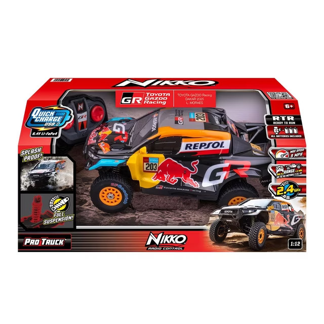 Nikko 1:12 Toyota Gazoo Dakar Pro Trucks RC Car All Terrain Splash Dust Proof