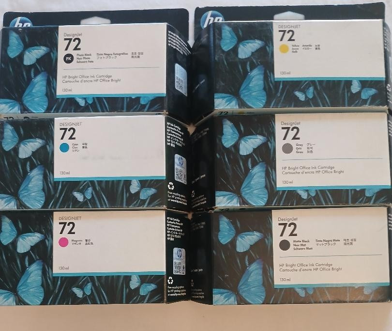 Choose 1 2020 New Sealed GENUINE HP 72 DesignJet Ink Cartridge 130-ml
