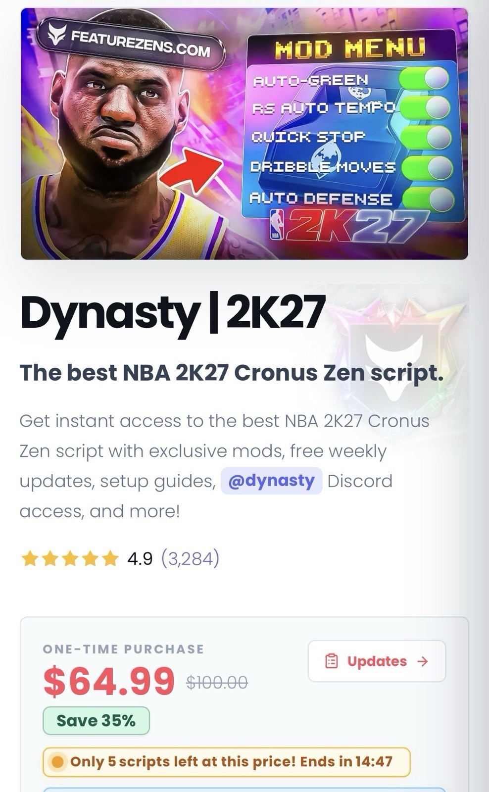 NBA2k27 Zen Script dynasty Script Newest||Xbox|PS5|PC| Check Description NBA2k27 Zen Script dynasty Script Newest||Xbox|PS5|PC| Check Description