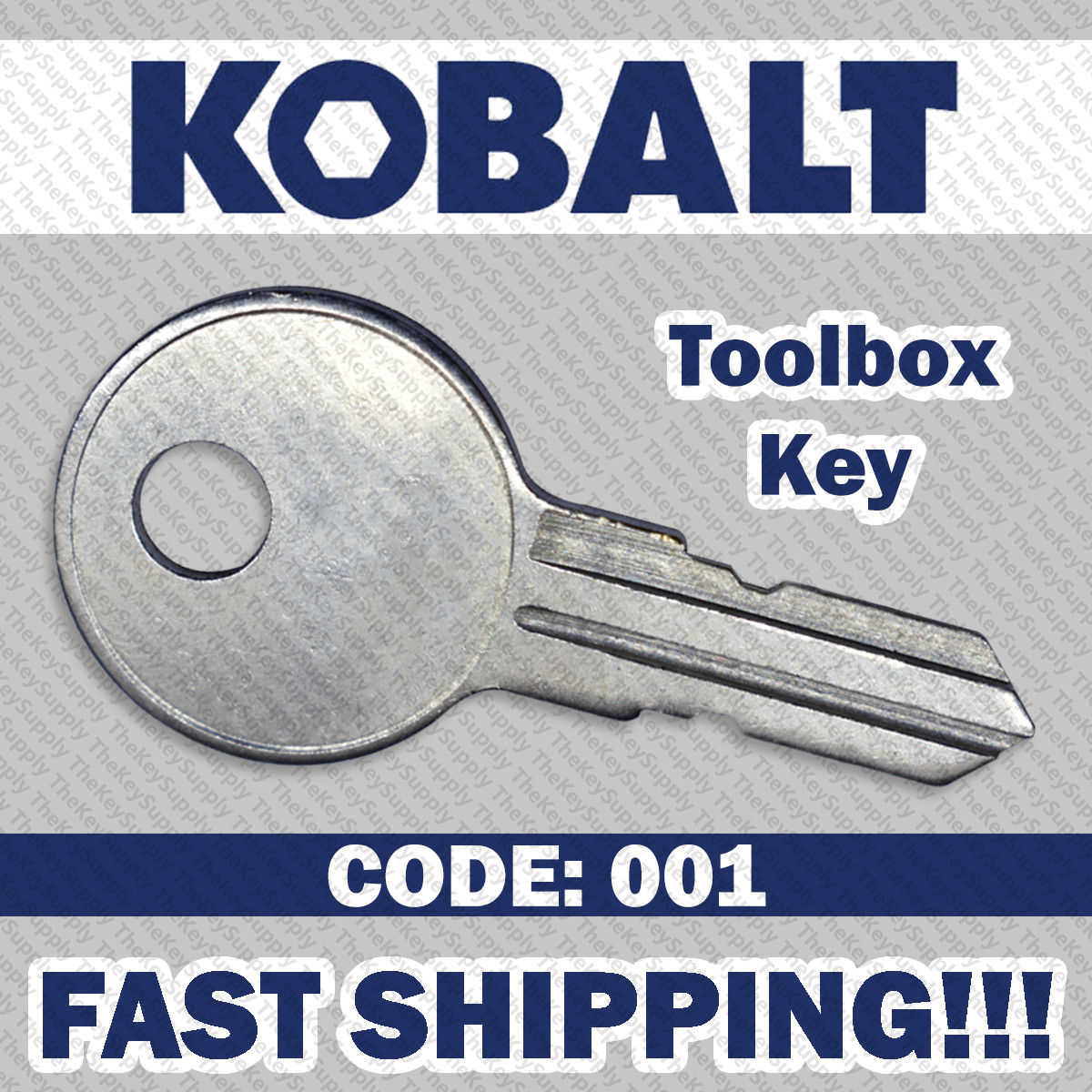Kobalt Toolbox Replacement Key Cut to Code 001 Kobalt Toolbox Replacement Key Cut to Code 001