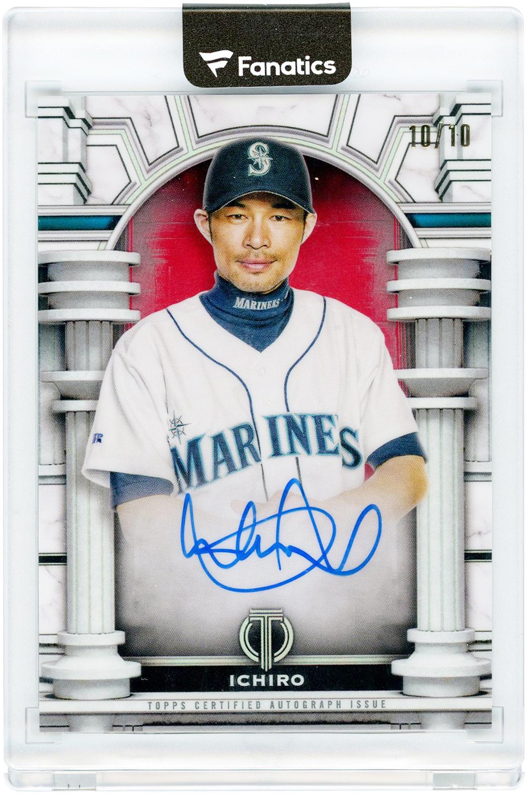 Ichiro Seattle Mariners Signed 2023 Topps Tribute Olympus Red #OA-I #10/10 Card