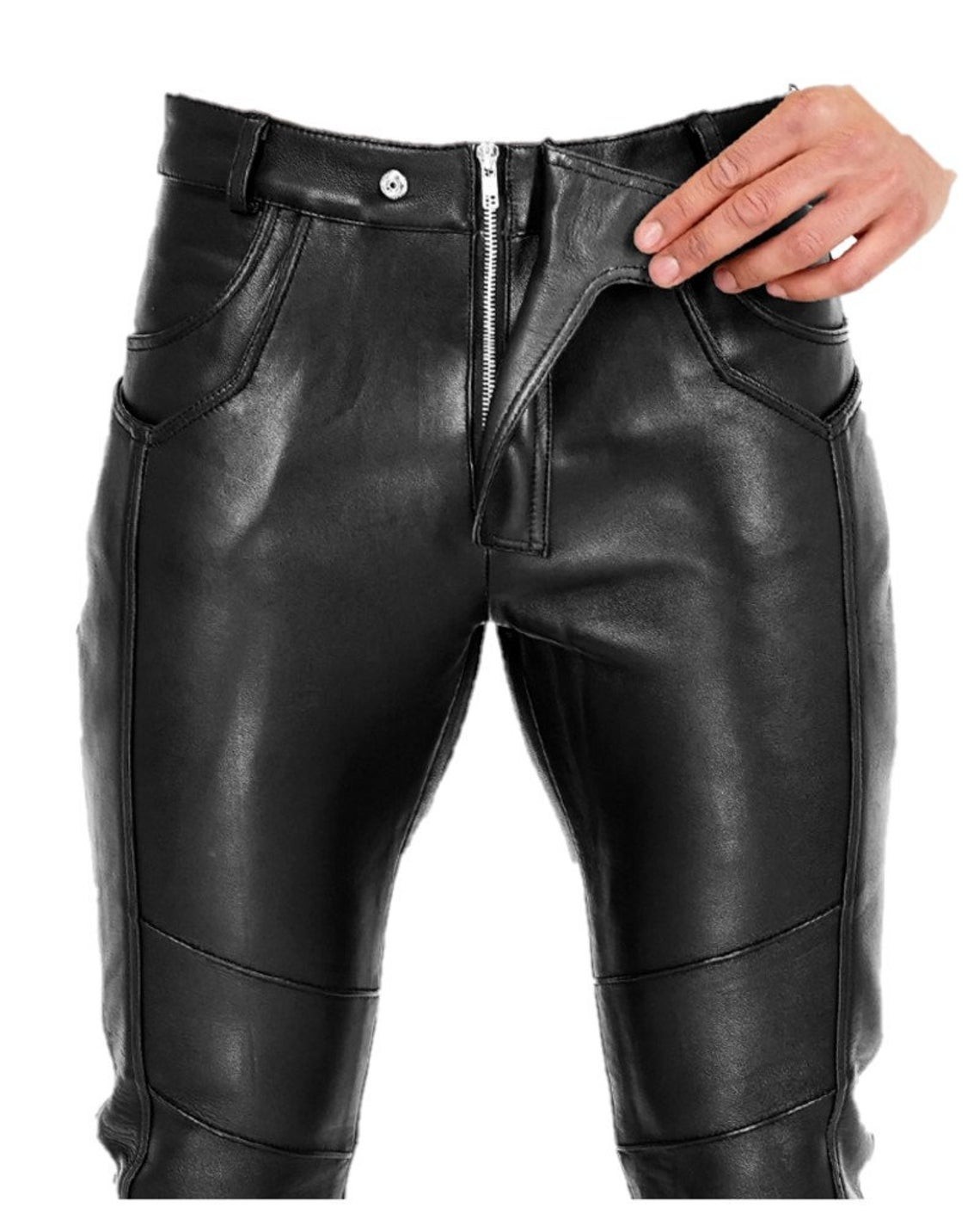 Handmade Men’s Genuine Sheep Leather Party Pants Slim Fit Real Leather Trousers Handmade Men’s Genuine Sheep Leather Party Pants Slim Fit Real Leather Trousers