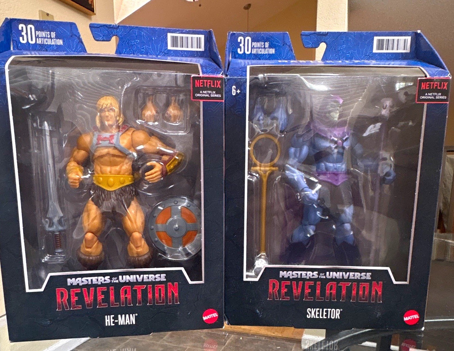 Mattel MOTU Revelation He-Man & Skeletor Action Figures w/ Weapons Mattel MOTU Revelation He-Man & Skeletor Action Figures w/ Weapons
