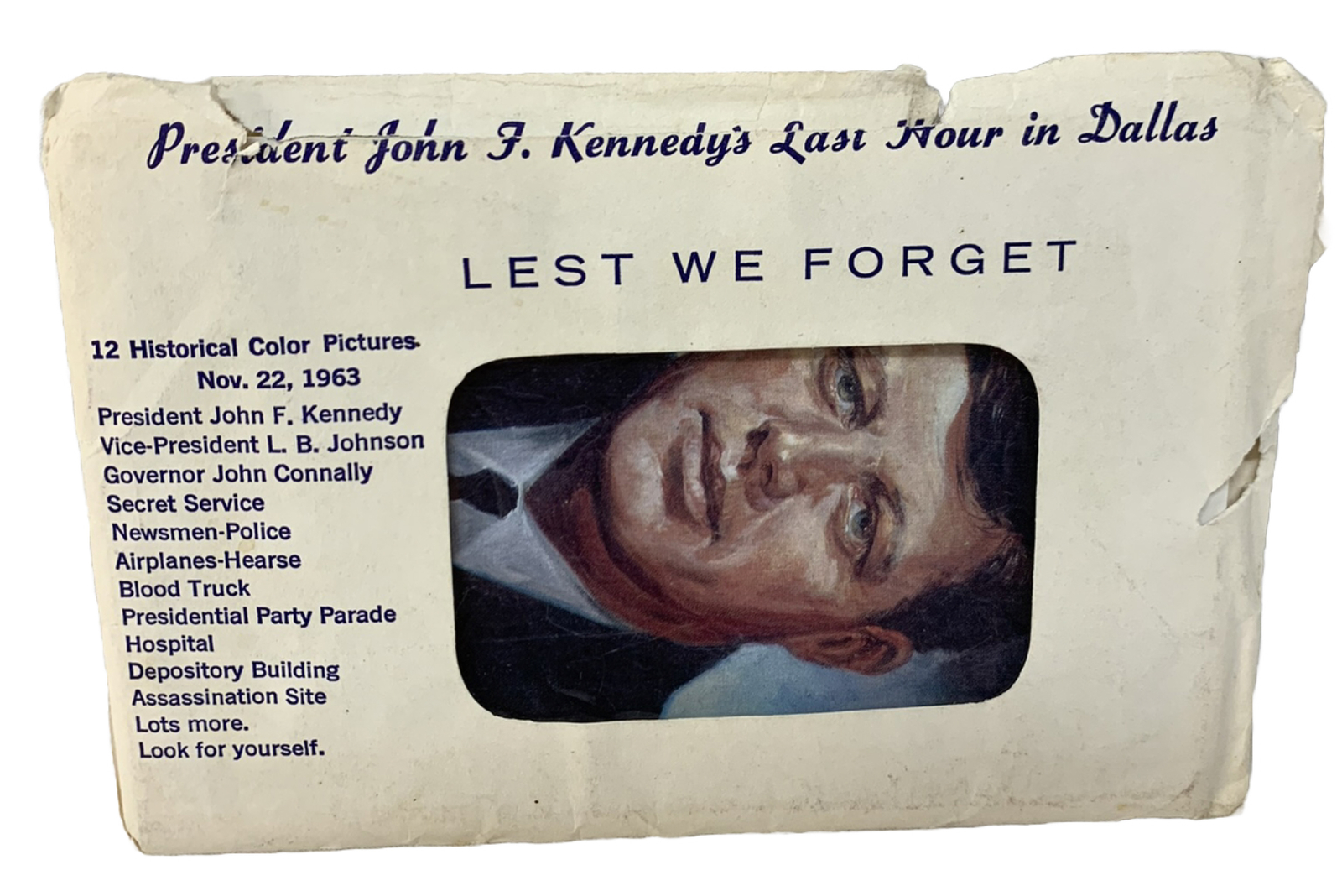 VTG 1964 JFK John F Kennedy\'s Last Hour in Dallas - 12 Historical Color Pictures VTG 1964 JFK John F Kennedy\'s Last Hour in Dallas - 12 Historical Color Pictures