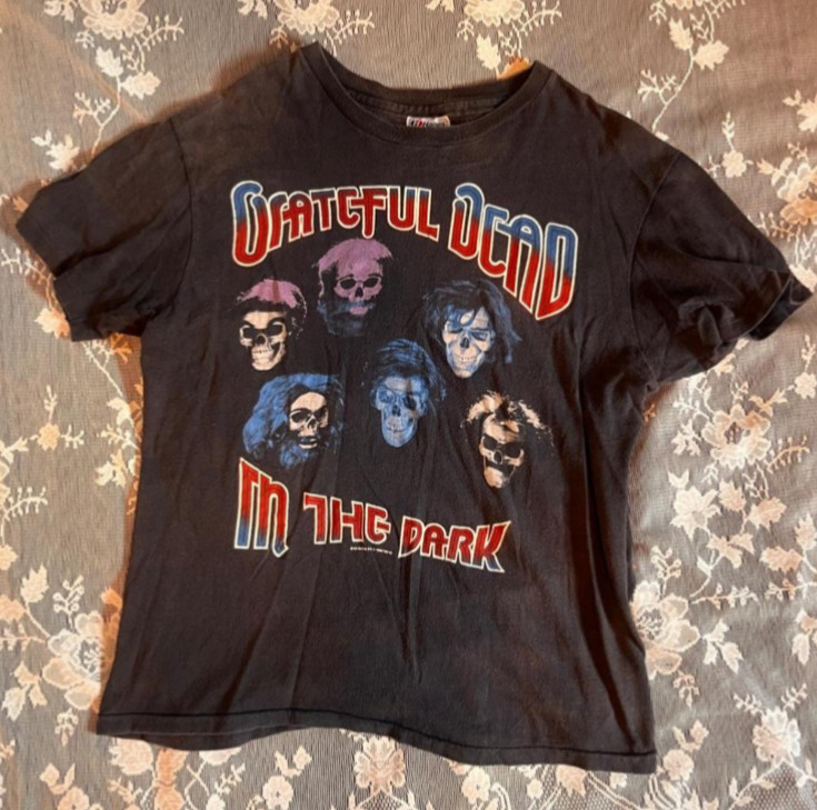 RARE Vintage 1987 Grateful Dead In The Dark Touch Of Grey Band T-Shirt XL