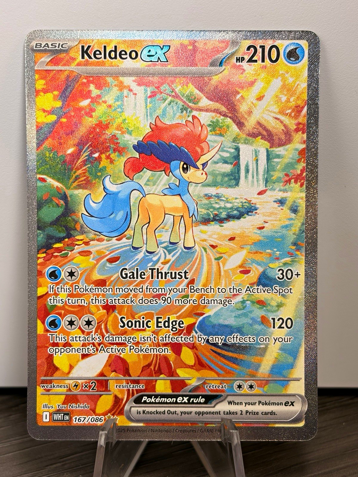 Pokémon TCG Keldeo ex 167/086 SV: White Flare Full Art Holo EN -NM-