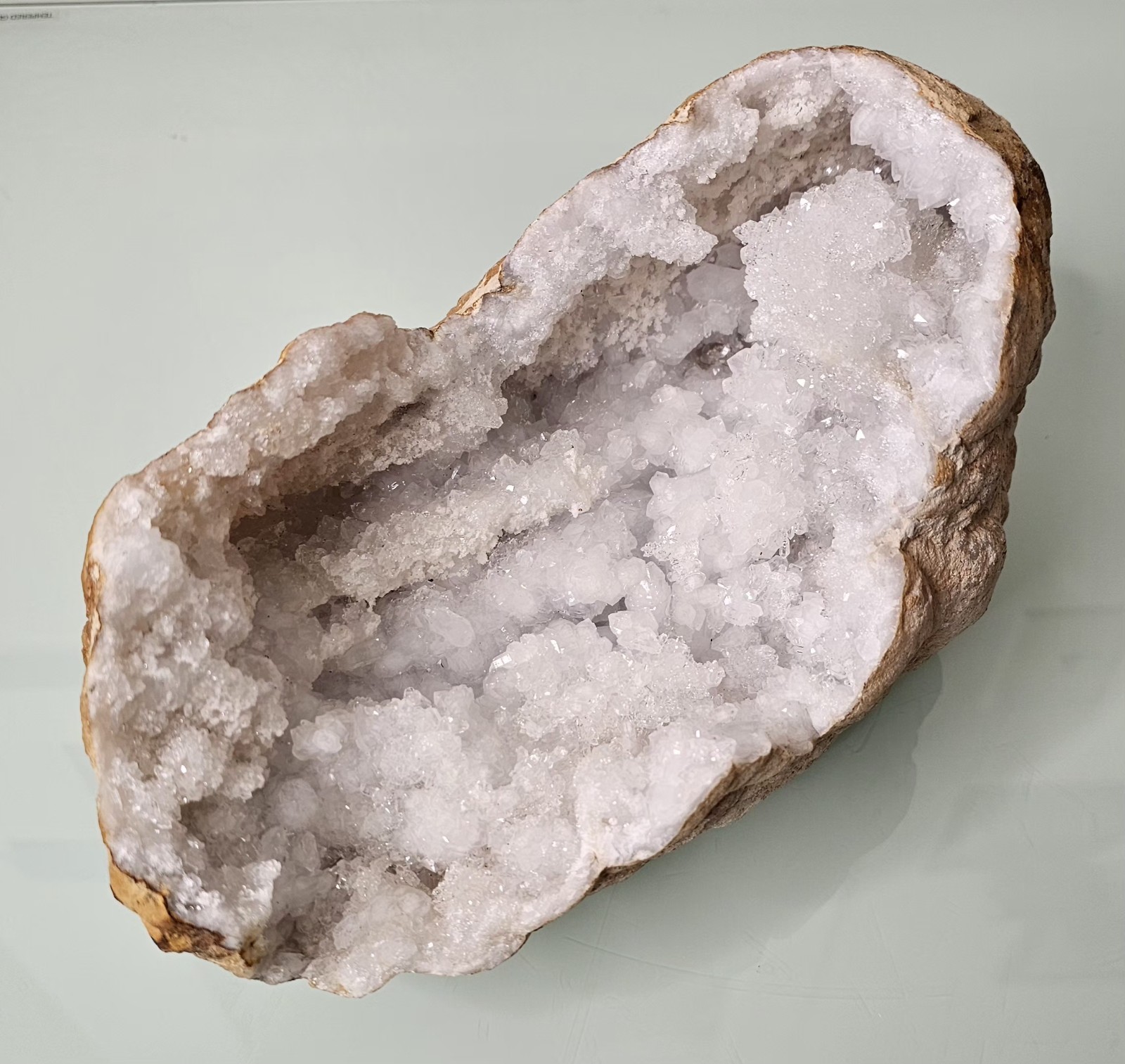 7.5lb Huge White Quartz Geode Crystal Raw Mineral Specimen Reiki