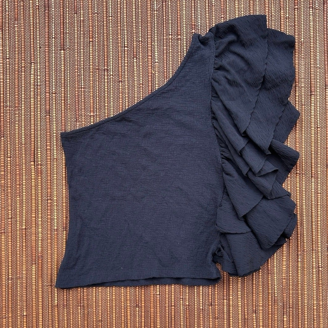 Anthropologie Medium Black Ruffle Top Anthropologie Medium Black Ruffle Top