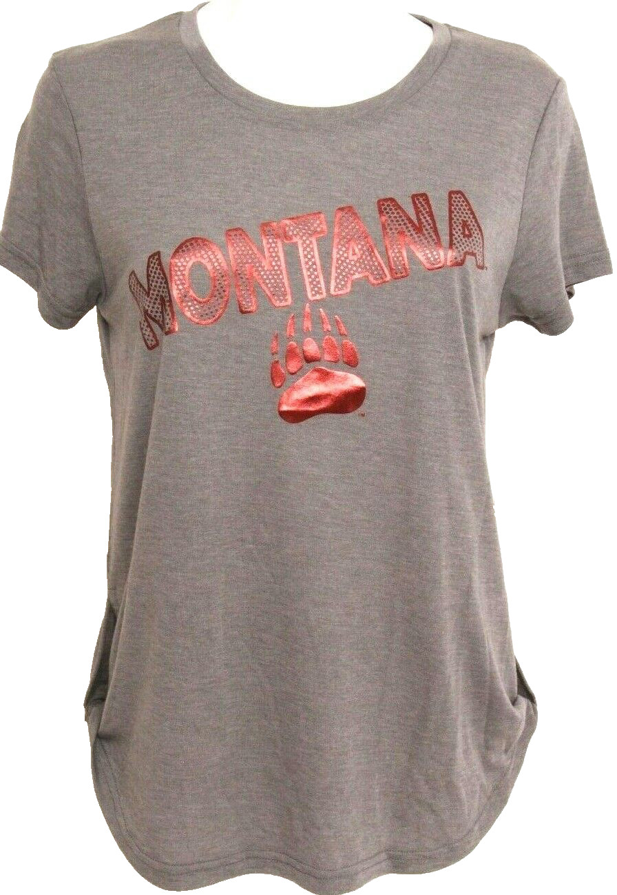 NEW Montana Grizzlies Griz Colosseum Gray Heathered SS tee T-Shirt Women\'s M