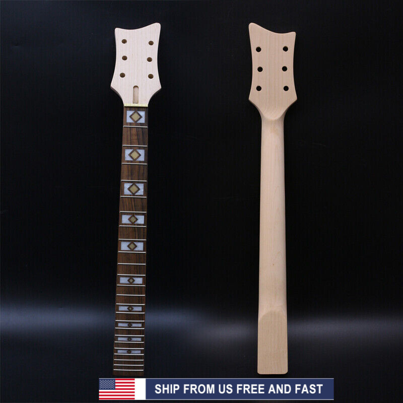 New Guitar Neck 24Fret 24.75Inch Maple Rosewood Fretboard Nice Inlay Bolt on