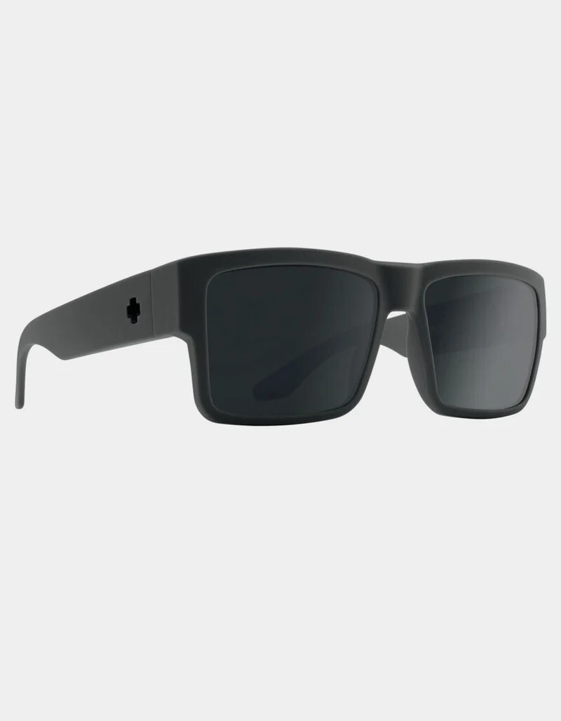 Men\'s Polarized Spy Cyrus Sunglasses Matte Black Frame Smoke Polarized Lens