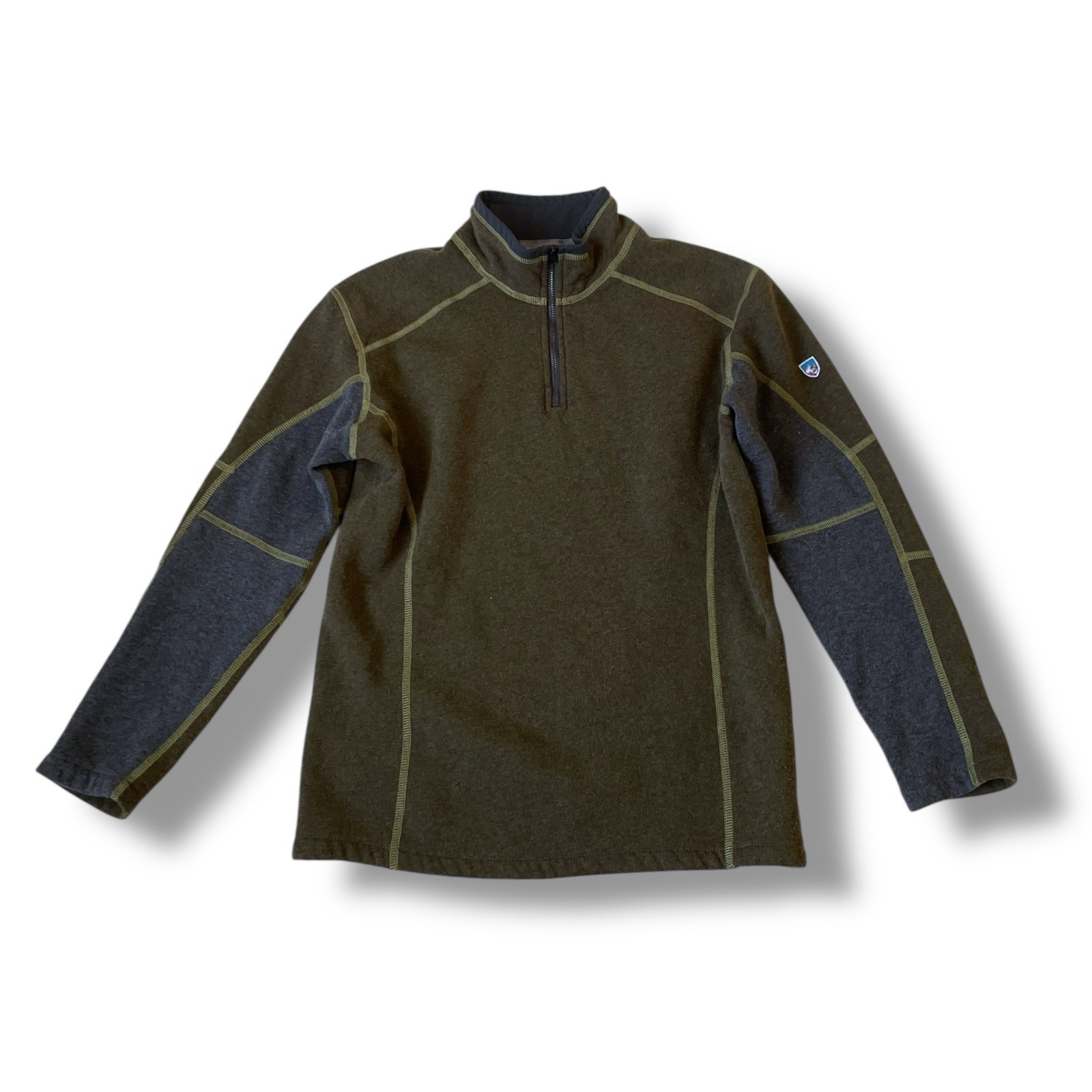 Kuhl Revel 1/4 Zip Fleece Sweater Kids Size Large (14-16) Brown Kuhl Revel 1/4 Zip Fleece Sweater Kids Size Large (14-16) Brown