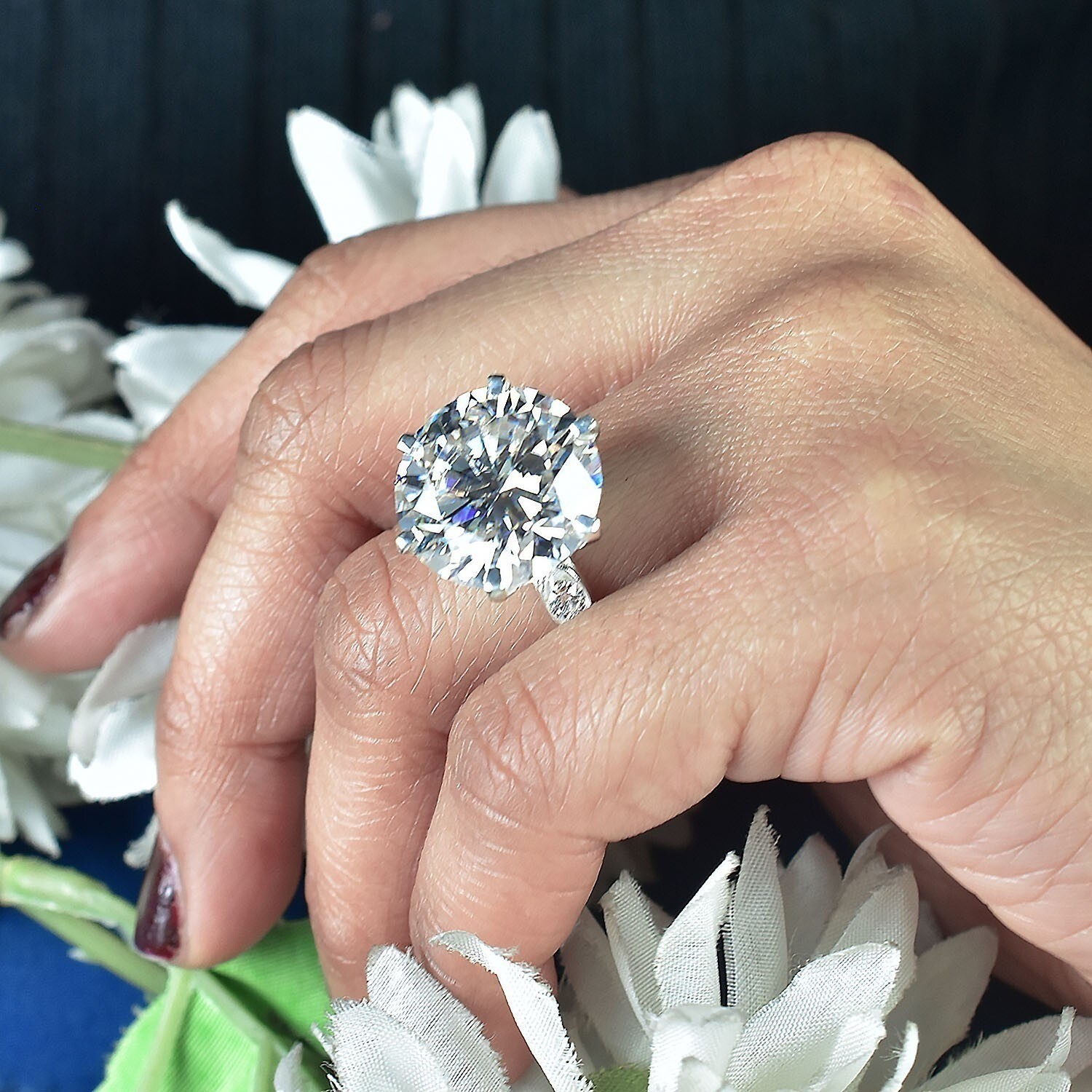 Certified 16 Ct Ct earth mined Diamond Solitaire Ring  Tariff Free Delivery.