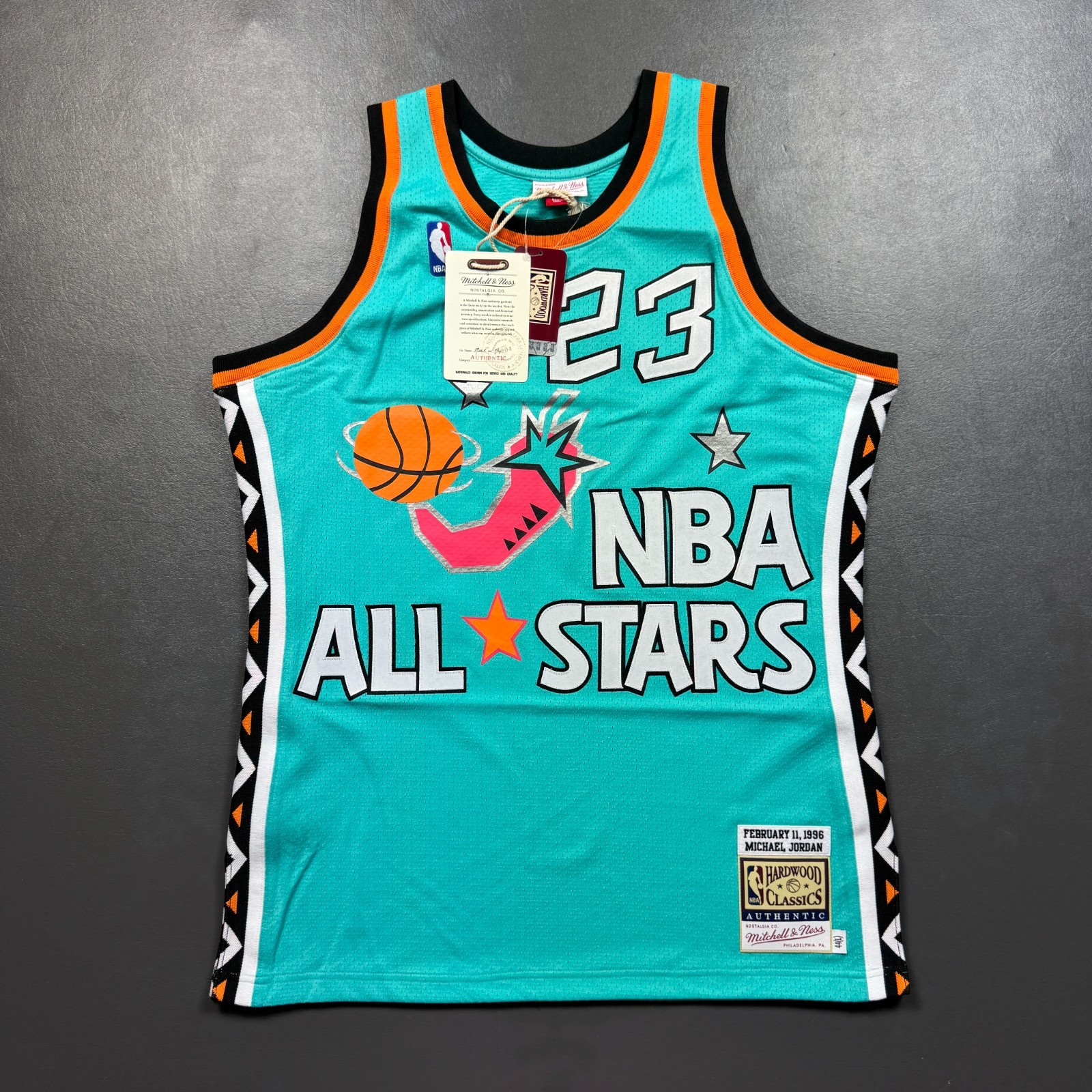 100% Authentic Michael Jordan Mitchell Ness 1996 All Star Game Jersey Size 44 L 100% Authentic Michael Jordan Mitchell Ness 1996 All Star Game Jersey Size 44 L