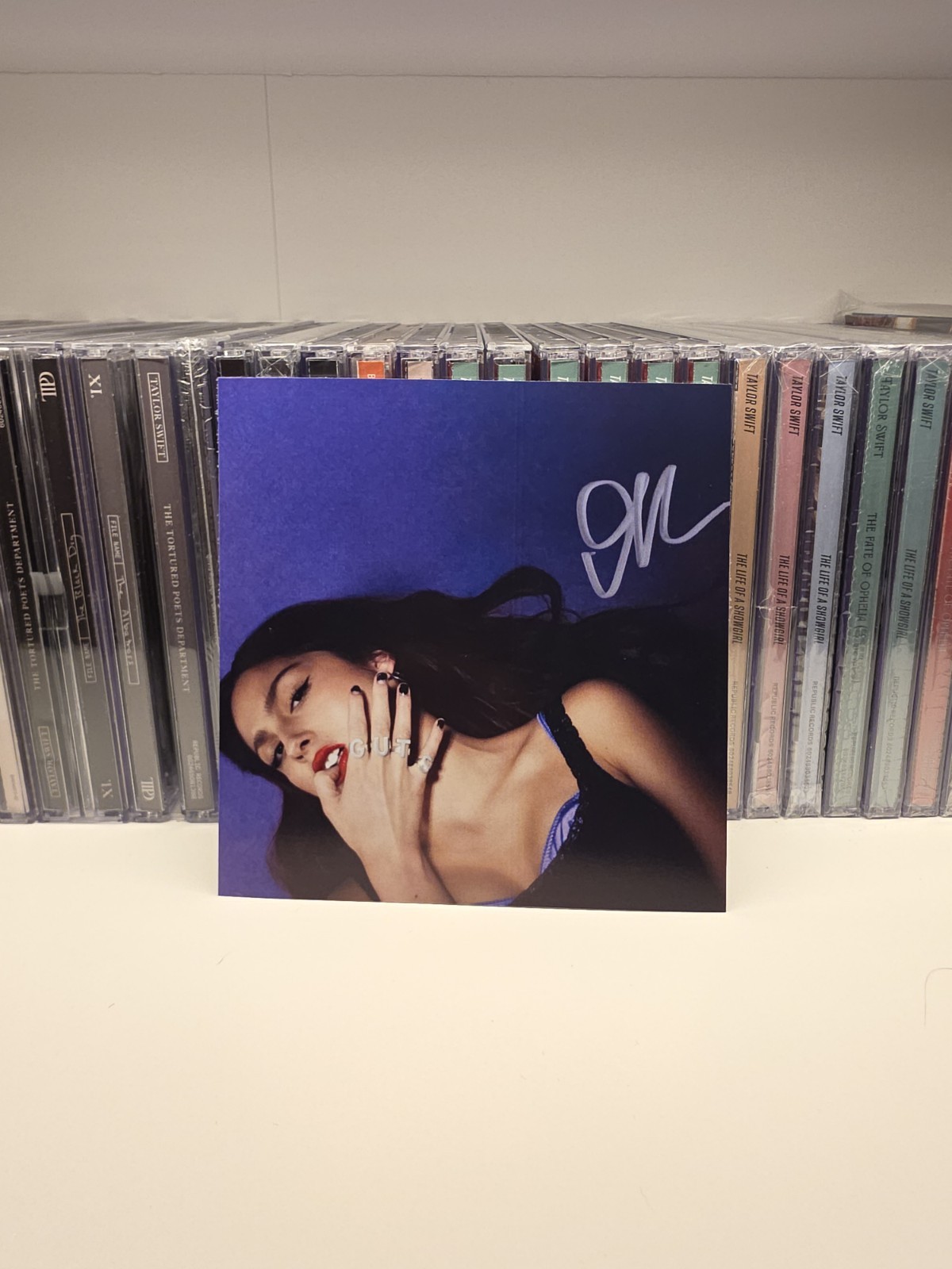 Olivia Rodrigo Signed GUTS Fanmade Reprint Cd Insert Size 