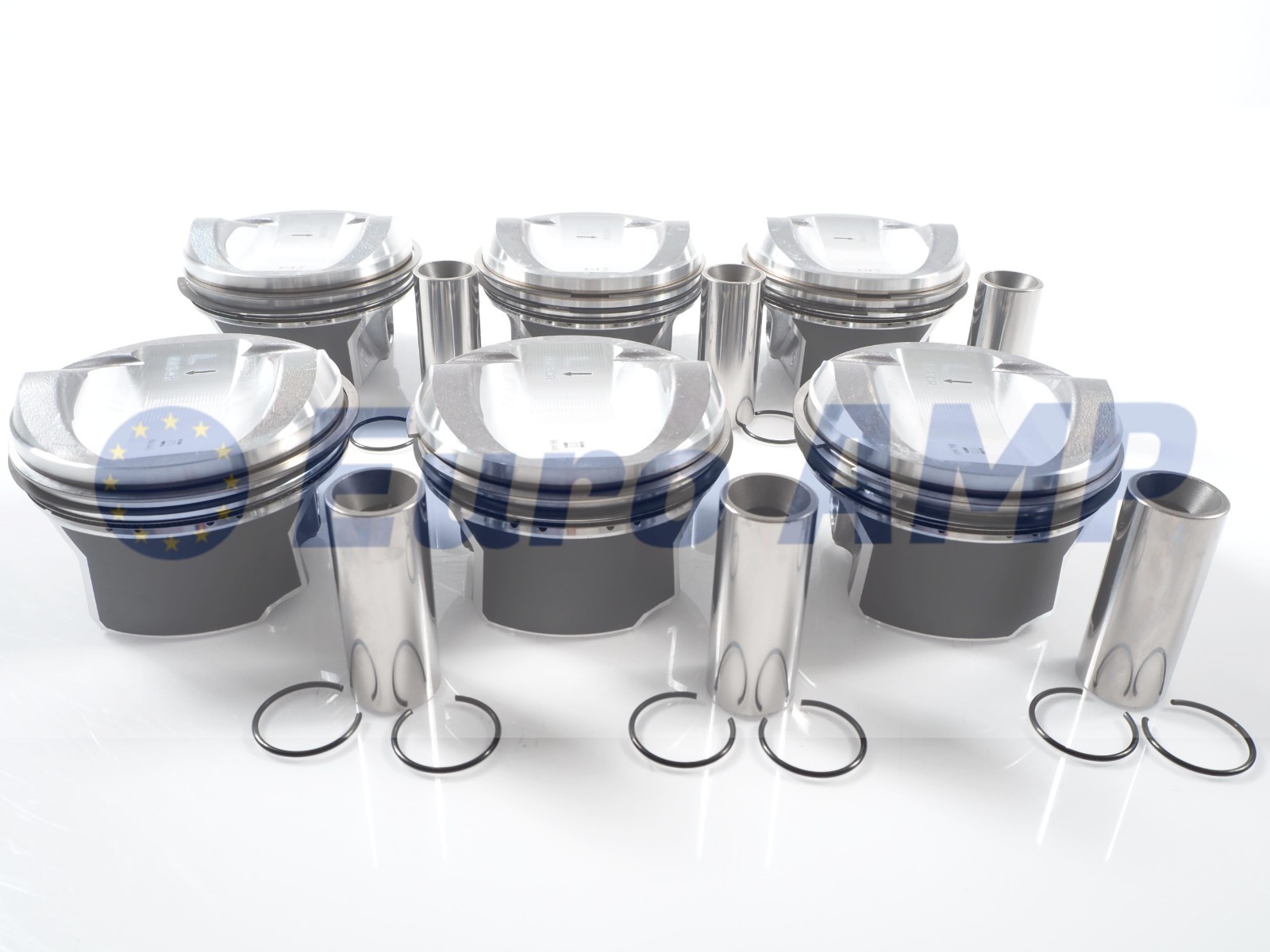 6pcs Piston w/ Rings Audi A6 A7 A8 S4 S5 Q5 Q7 3.0L V6 S/C EA837 06E107065DM