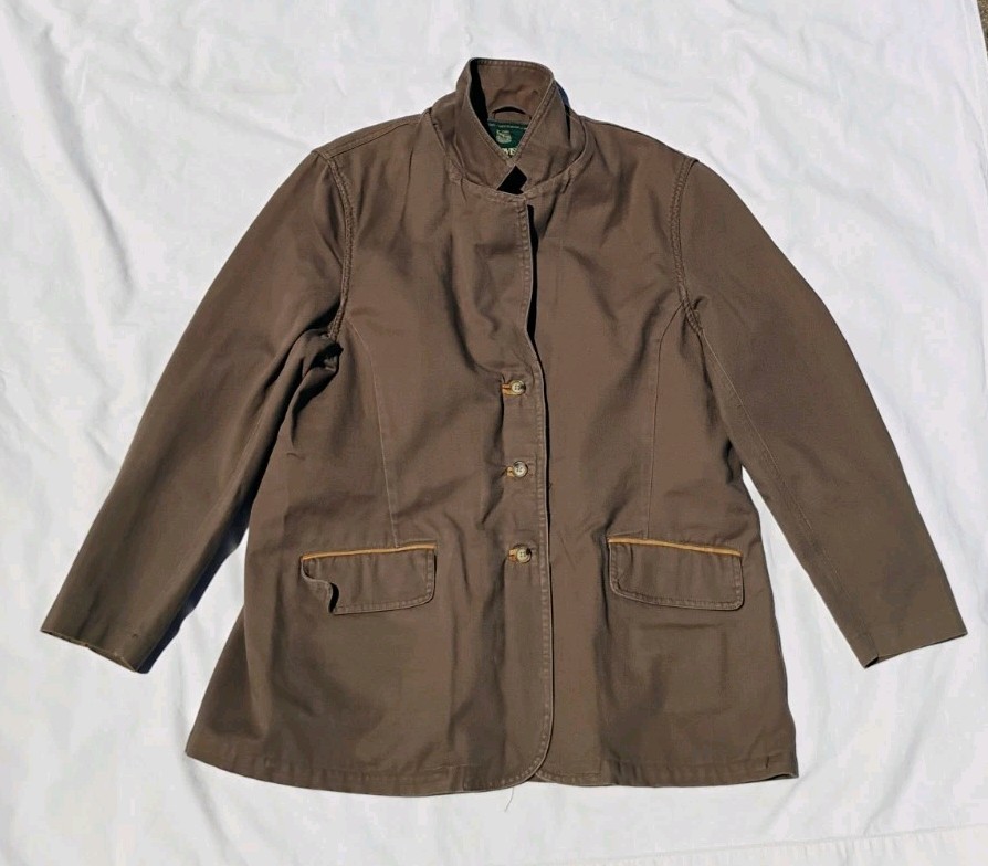 Vintage Orvis Zambezi Safari Jacket Mens L Brown Cotton Field Blazer Elbow...
