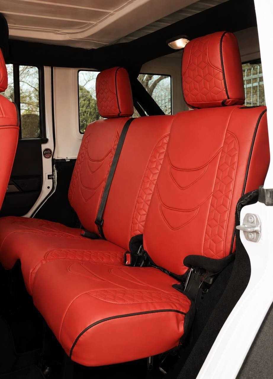 2013 2017 For JEEP WRANGLER SAHARA JKU COMPLETE INTERIOR SEAT Cover SET Red