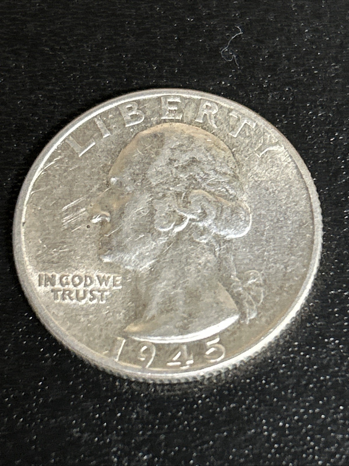 1945 p washington quarter-(AU)-About Uncirculated